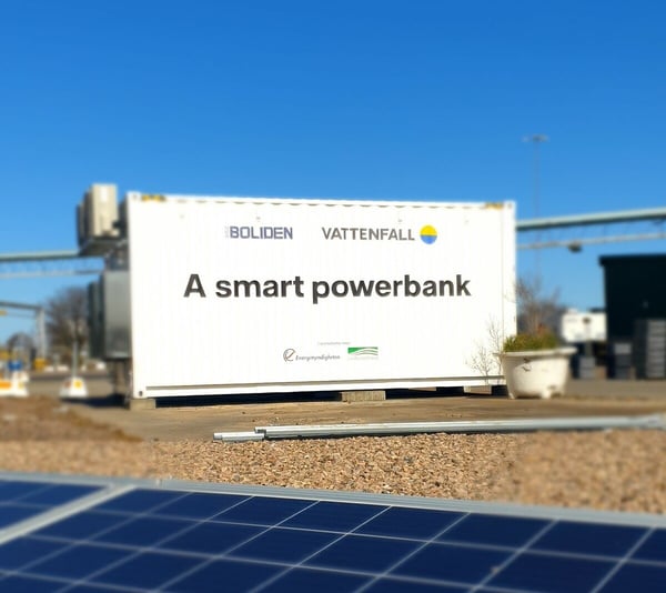 Boliden och Vattenfall testar smart batterilager i Landskrona